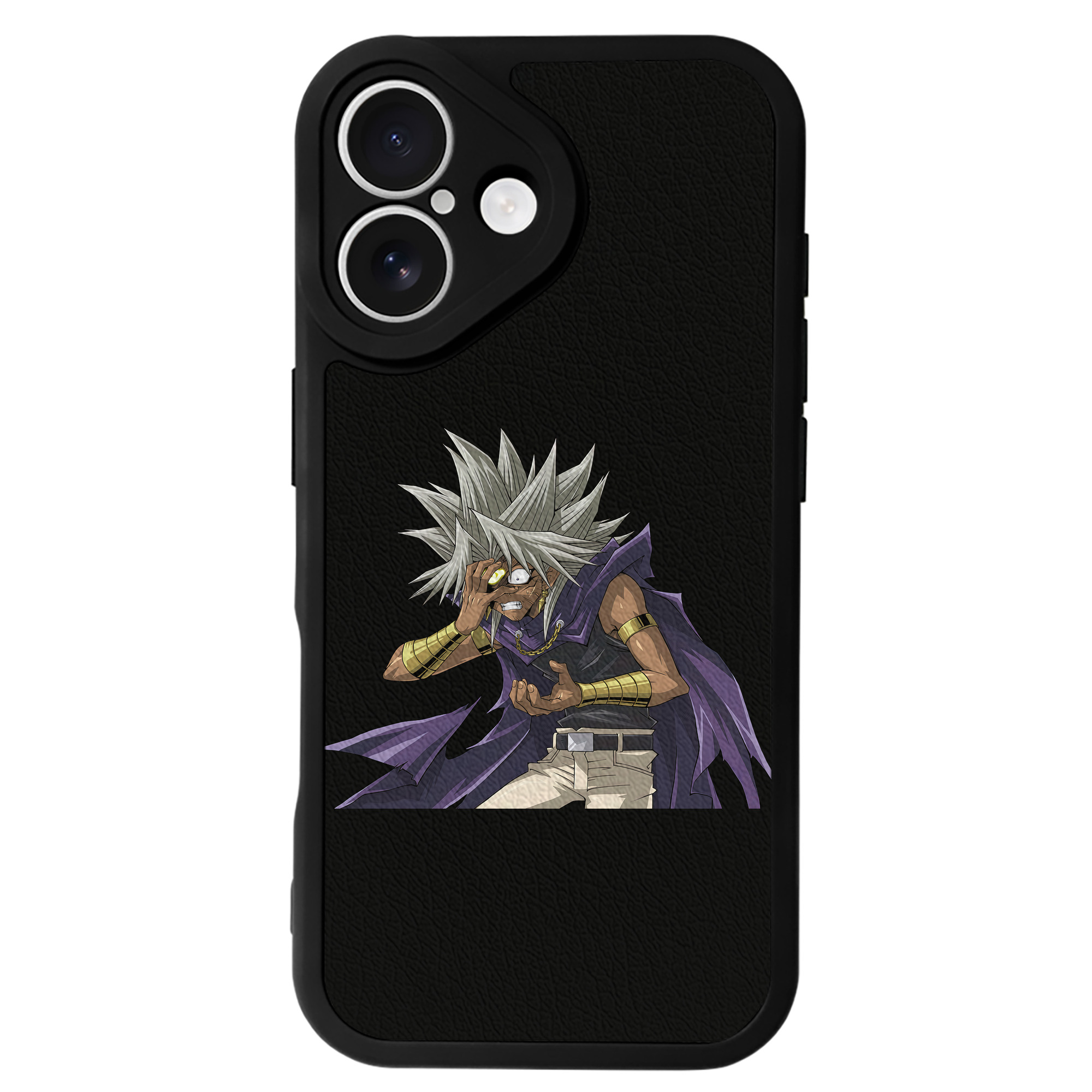 （画像用） 遊☆戯☆王 Yu-Gi-Oh! 【iPhone 16シリーズ対応】シリコンスマホケース（レザー調） 材質：シリコン